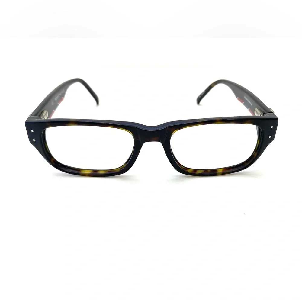 Tommy Hilfiger Men's Tortoise Shell Rectangle Shaped Eyeglass Frame TH3299
